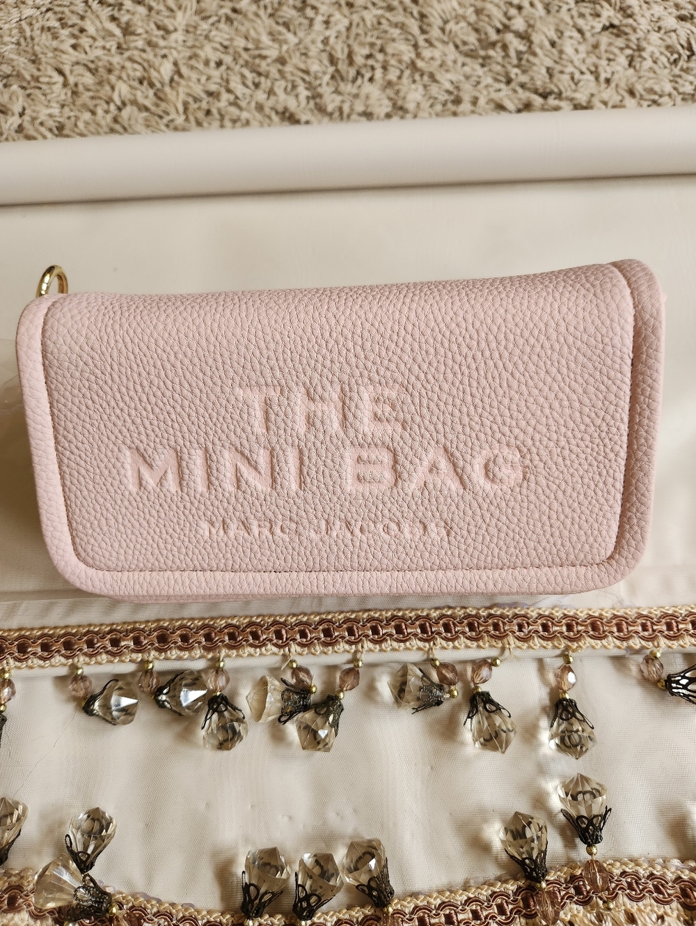 Marc Jacobs Blush Pink Pebbled Leather Mini Crossbody